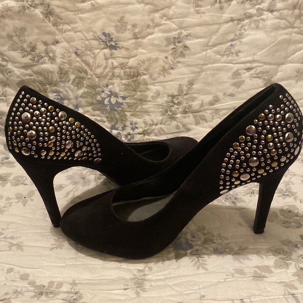 Black with sliver stud Xappeal heels